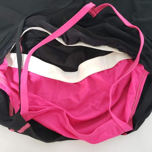 NEW!! Speedo Fit SIZE 8 Black Pink Sport Tankini Top Built Bra Endurance 7723132 - Picture 6 of 14
